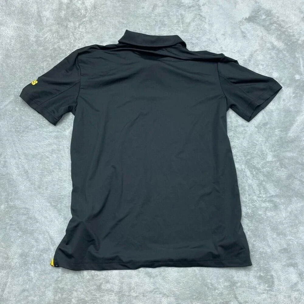 NFL Steelers Team Apparel Mens Polo Shirt Black Large Polyester d0717 - Picture 7 of 8